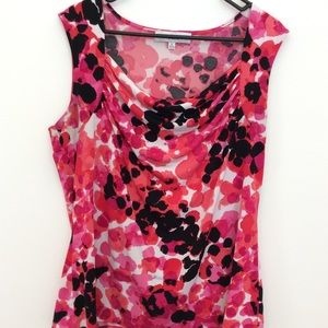 Pink and black shell top